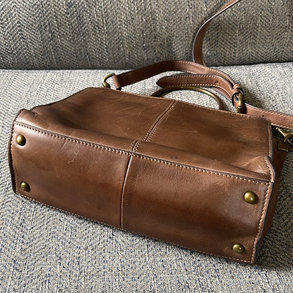 Frye Farrah Top Handle Brown Leather satchel bag - Picture 14 of 16